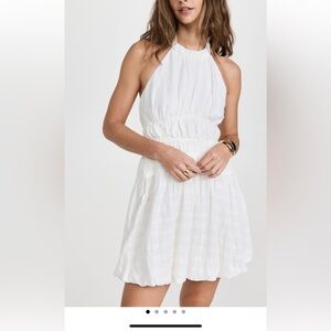 Jonathan Simkhai White Halter Sundress